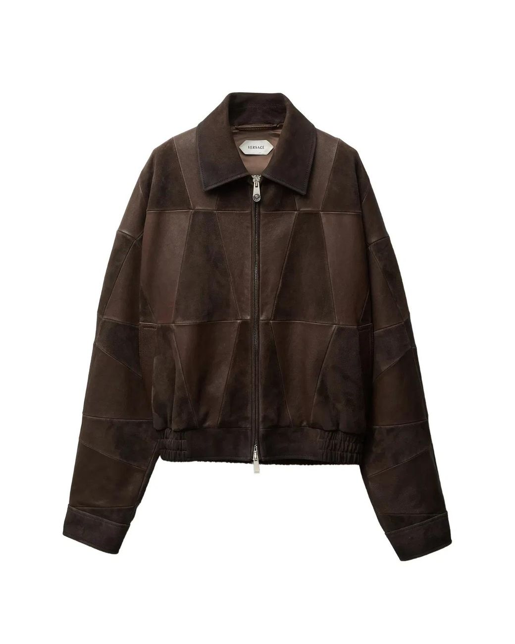 Versace Brown Leather Jacket for men
