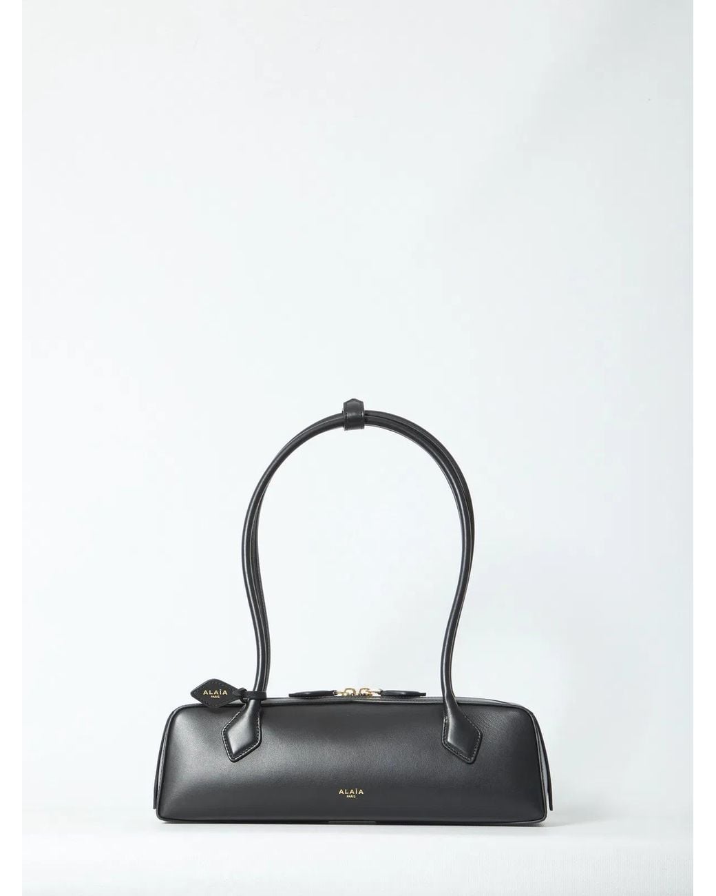 Alaïa Black Alaia Leather Medium Teckel Shoulder Bag
