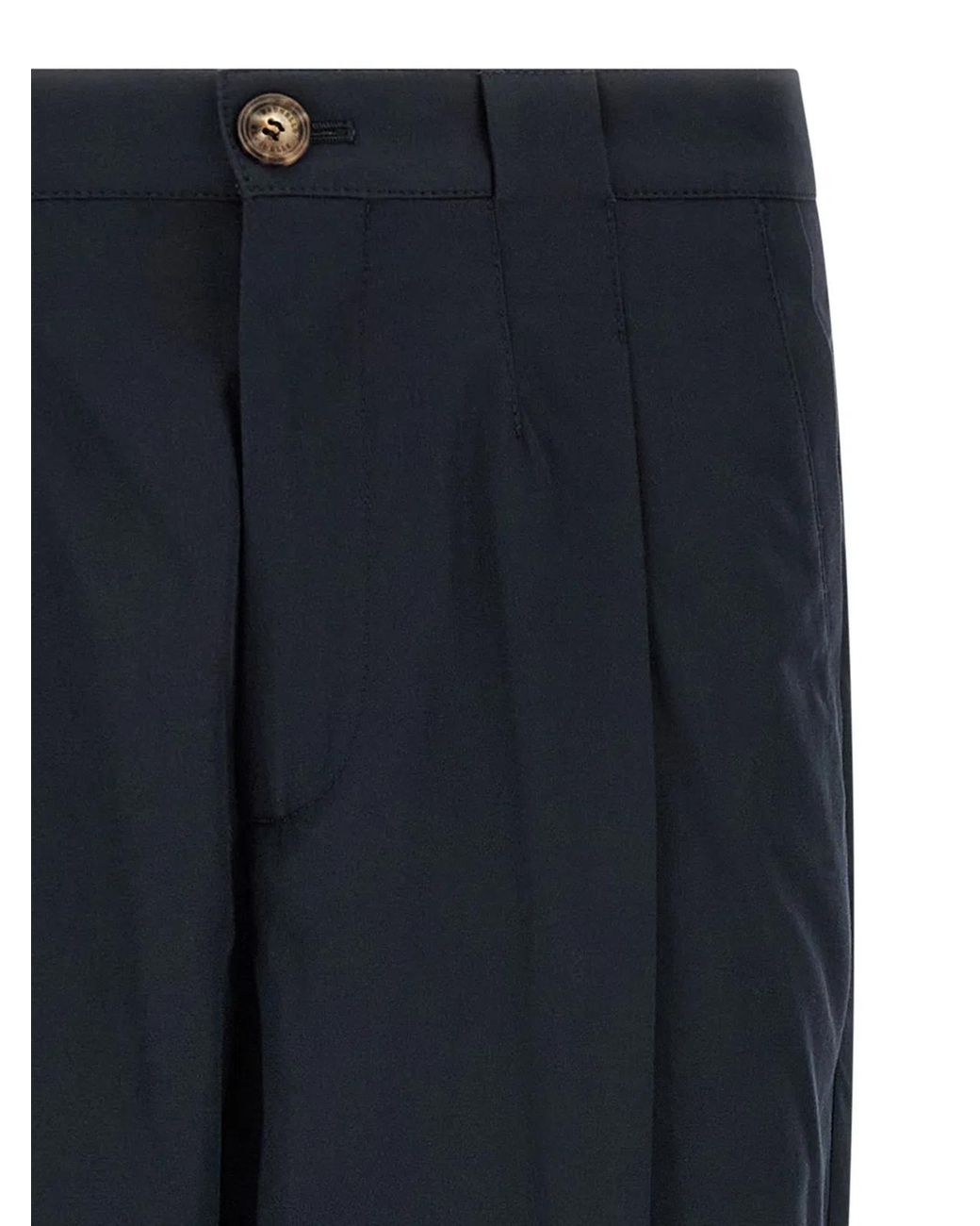 Brunello Cucinelli Blue Cotton Chino Pants for men