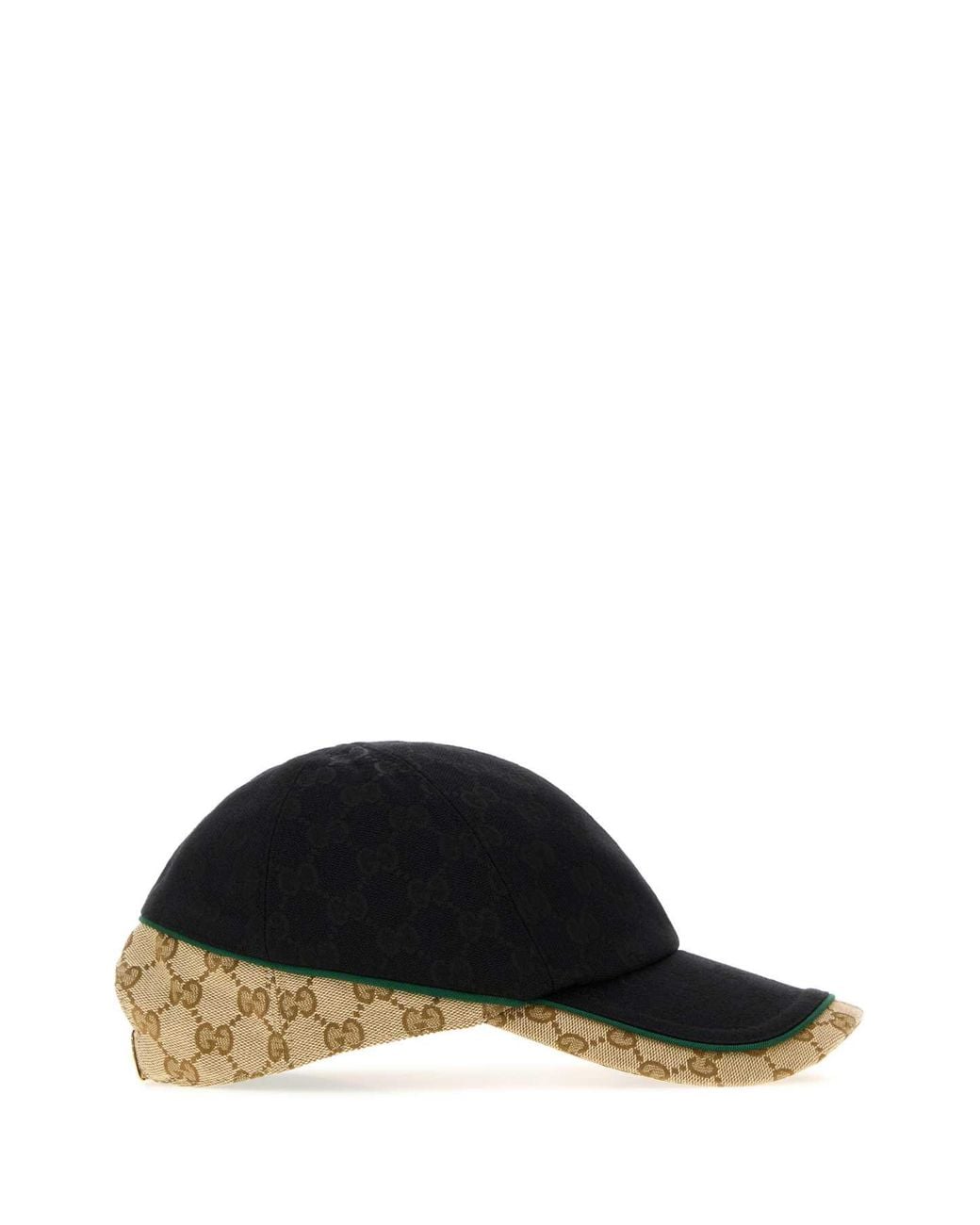 Gucci Black Two-Tone Gg Fabric Baseball Cap for men