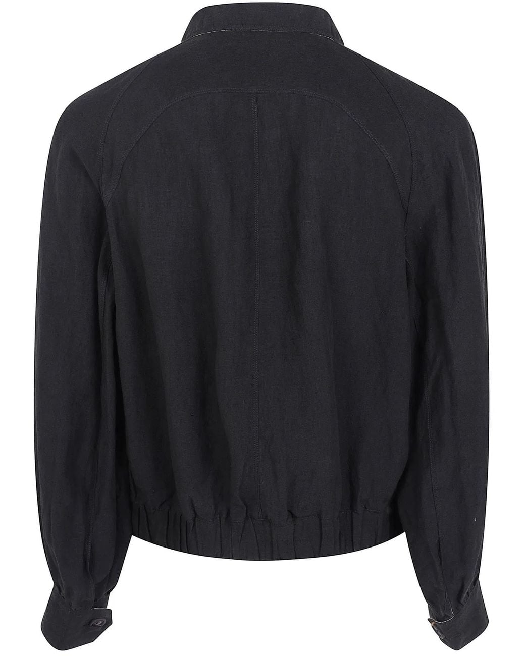 Ziggy Chen Black Puppytooth Cropped Aviator Jacket for men