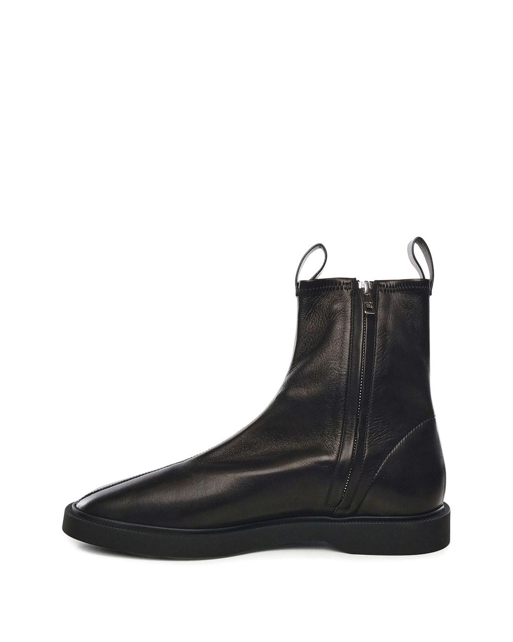 Céline Black Zip Leather Boots for men