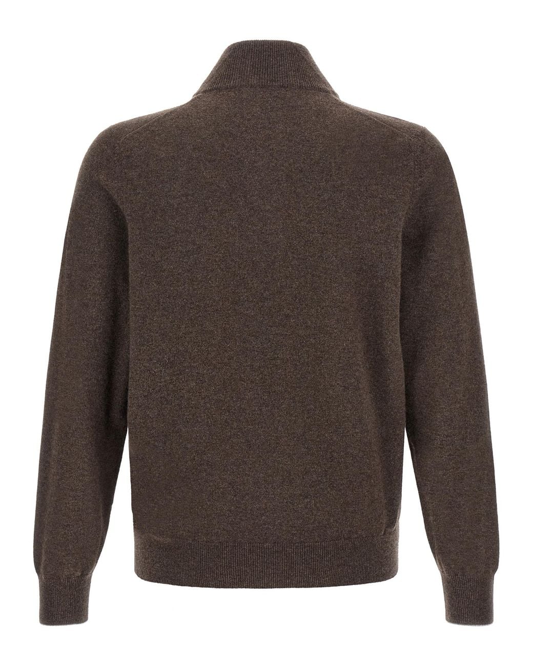Brunello Cucinelli Gray Half-Zip Sweater for men