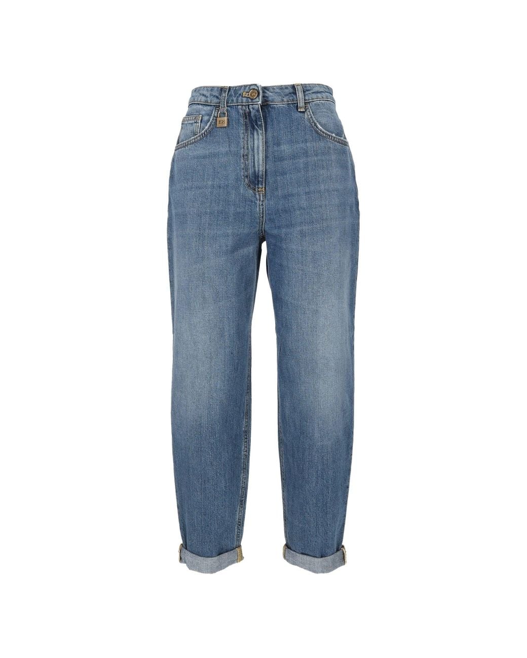 Elisabetta Franchi Blue Cotton Jeans