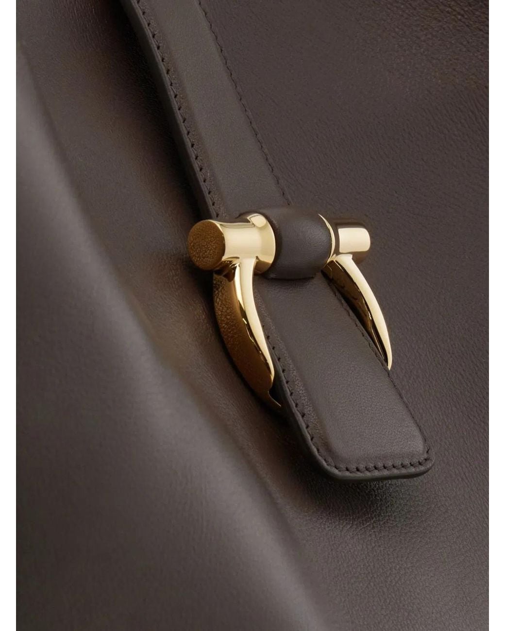 Ferragamo Brown Gancini Leather Tote Bag