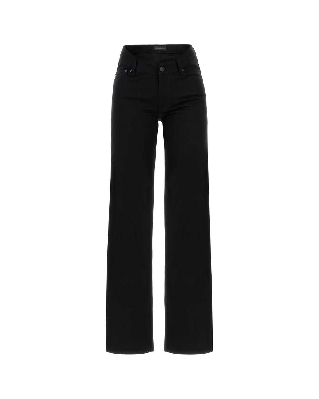 Balenciaga Black Curved Waist Pants