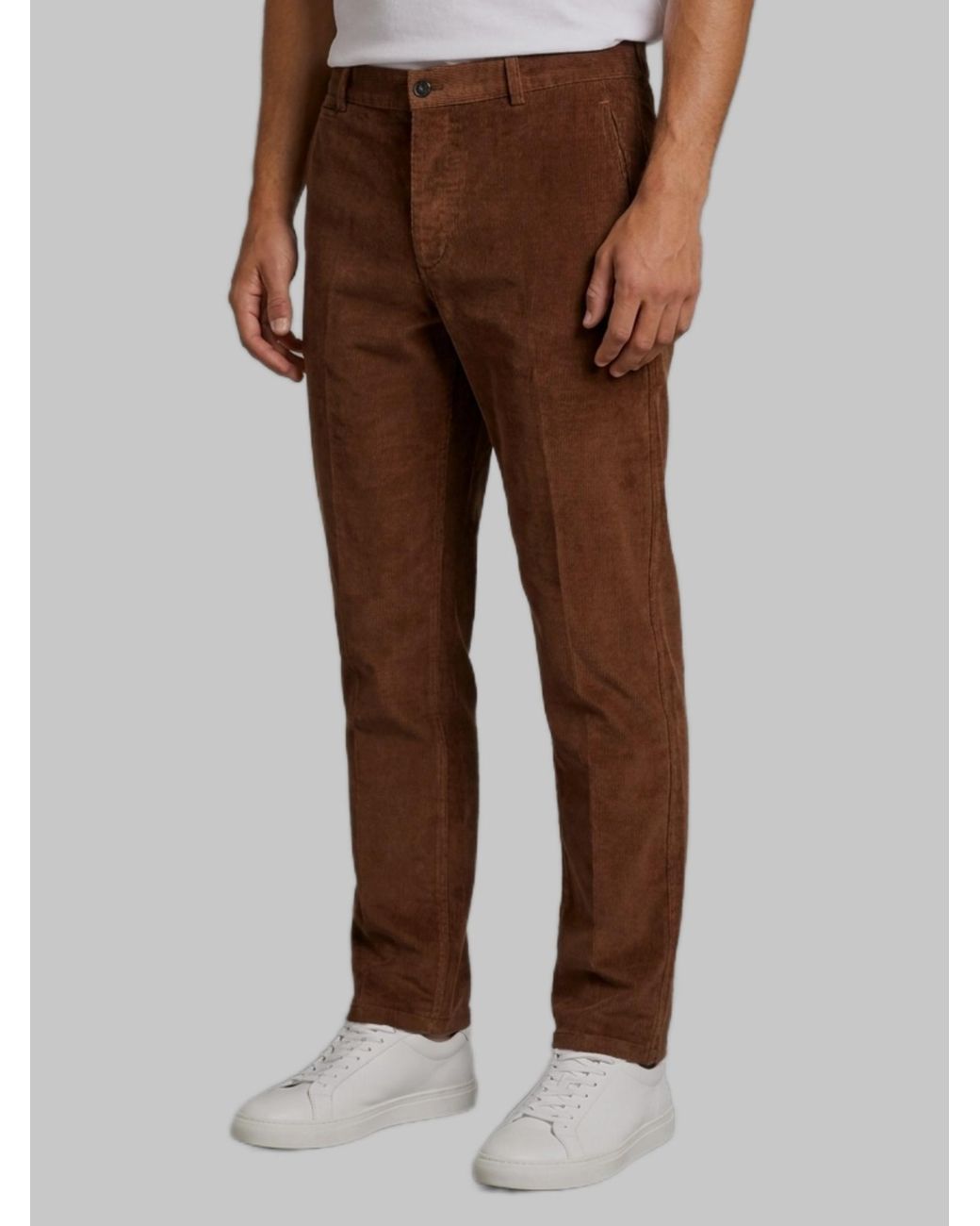 AMI Brown Parisian Fit Corduroy Trousers for men