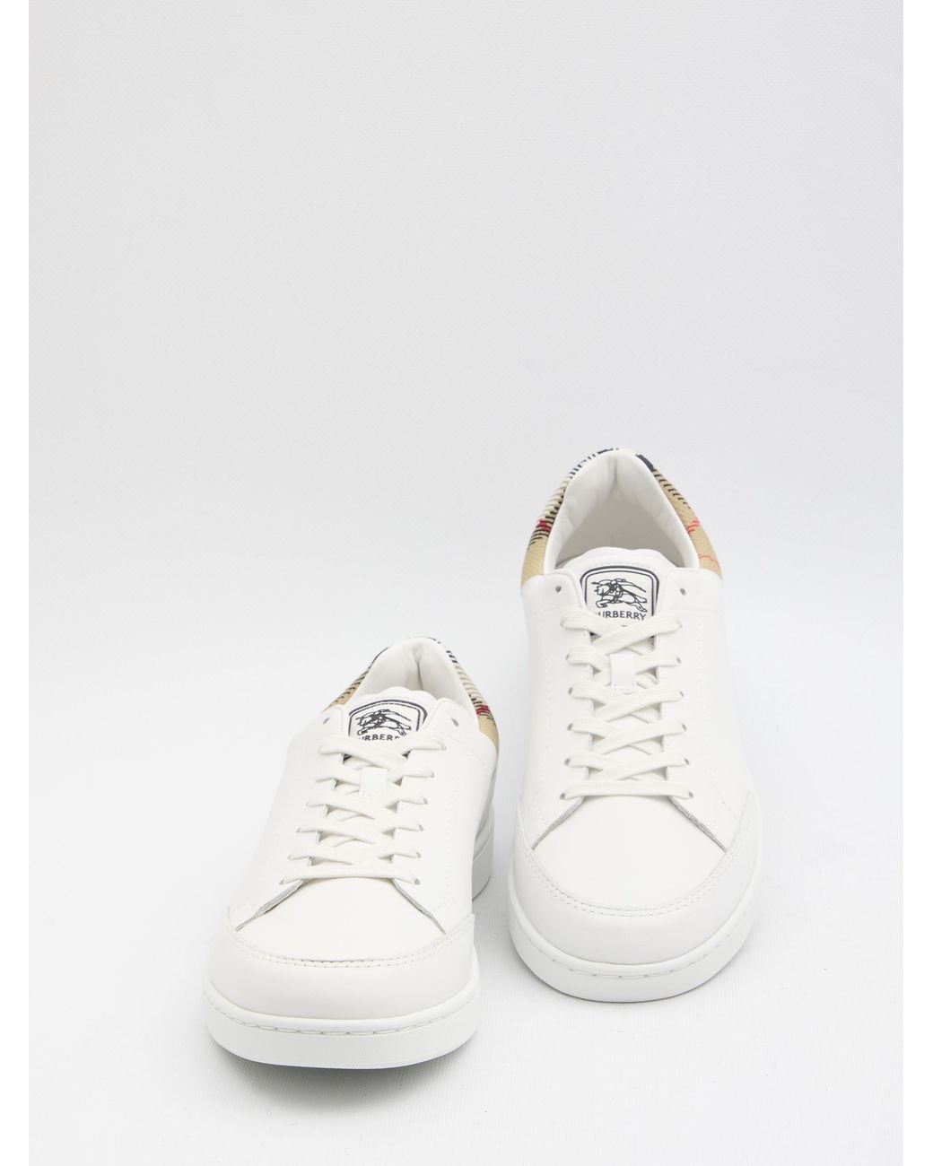 Burberry White Low-Top Sneakers for men