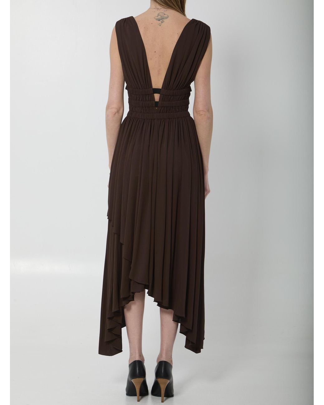 Alaïa Brown Alaia Deesse Dress