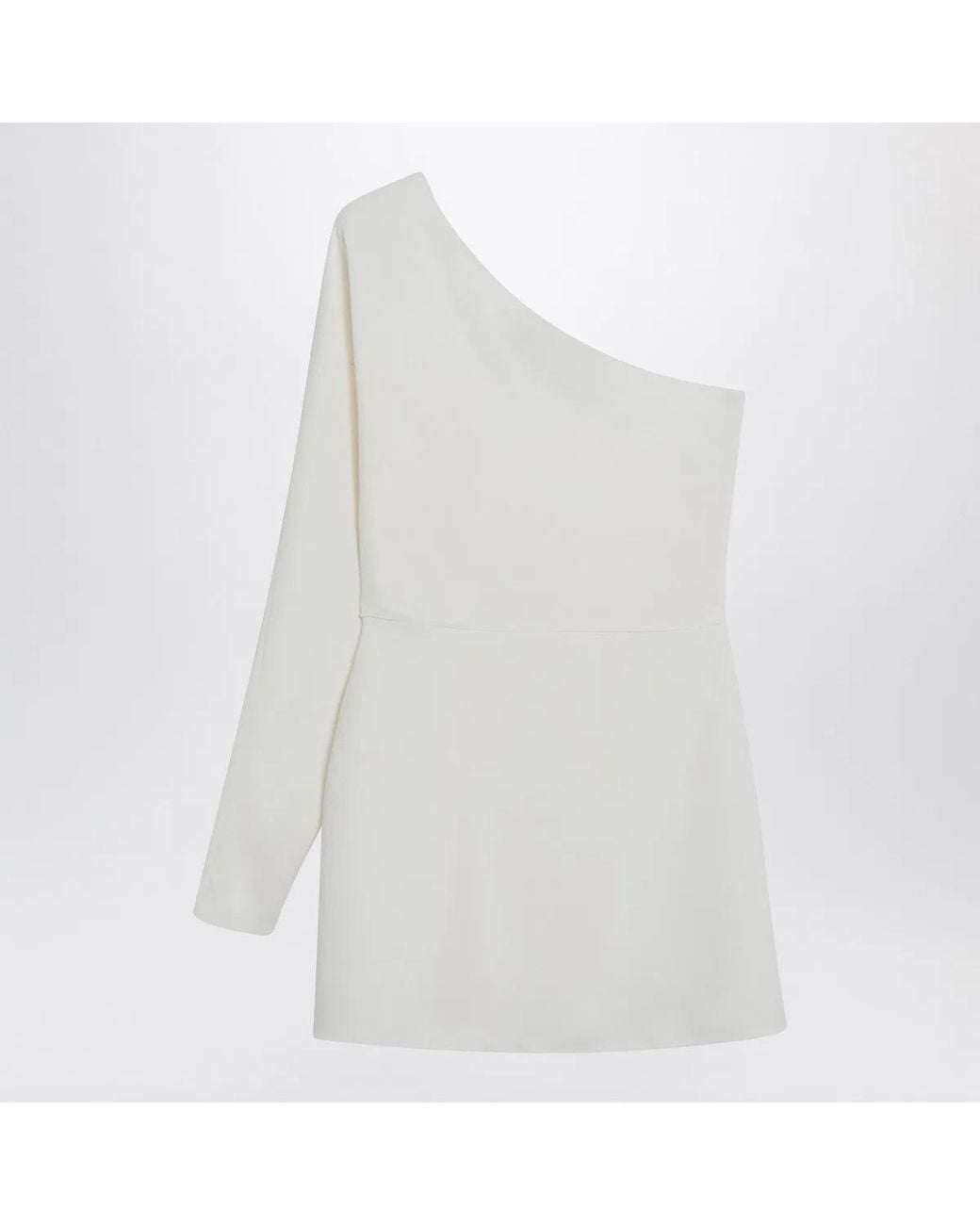 Valentino White Ivory One-Shoulder Top