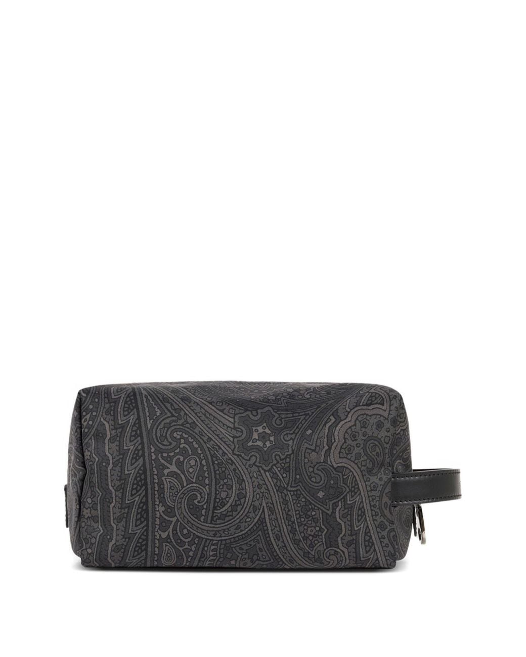 Etro Gray Small Arnica Paisley-Print Wash Bag for men