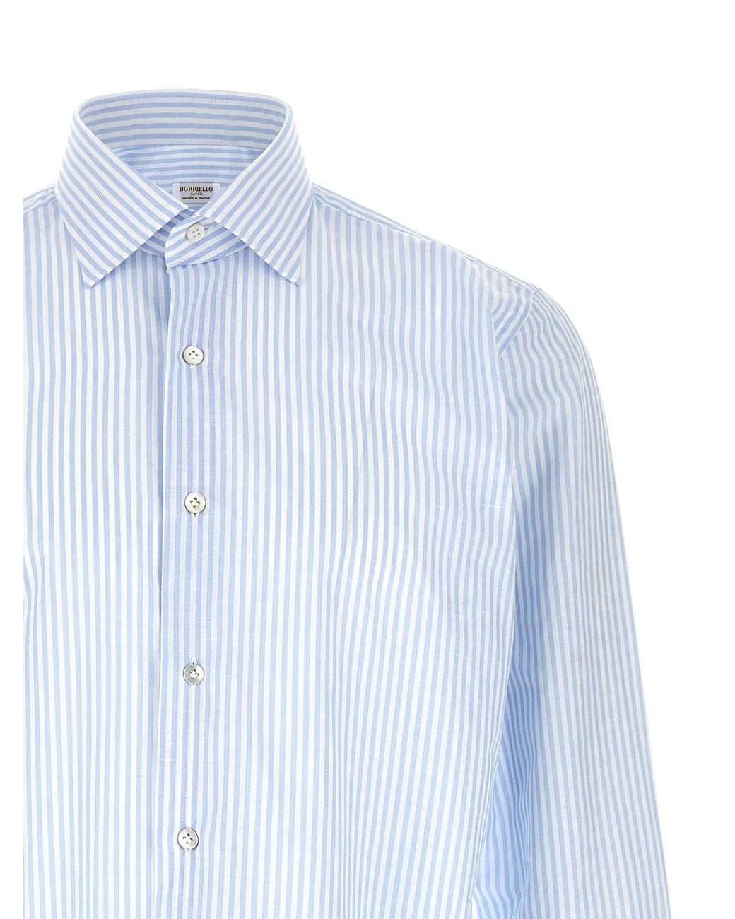 Borriello Blue Striped Shirt for men