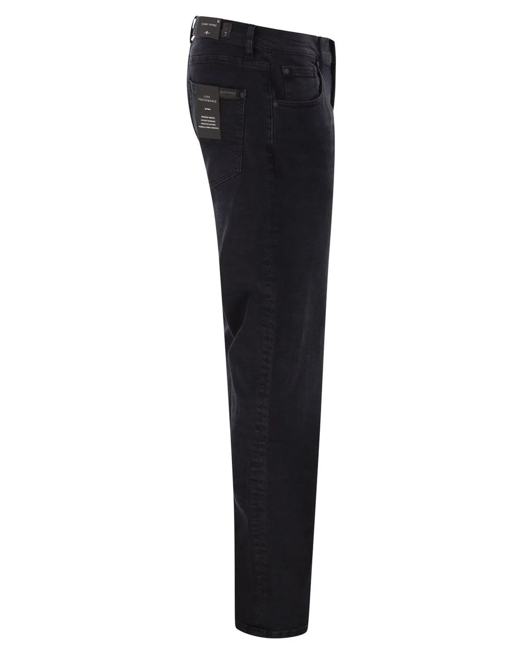 7 For All Mankind Blue Slimmy Tapered Low Jeans for men