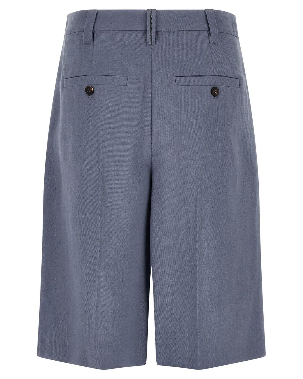 Brunello Cucinelli Blue Viscose Bermuda Shorts