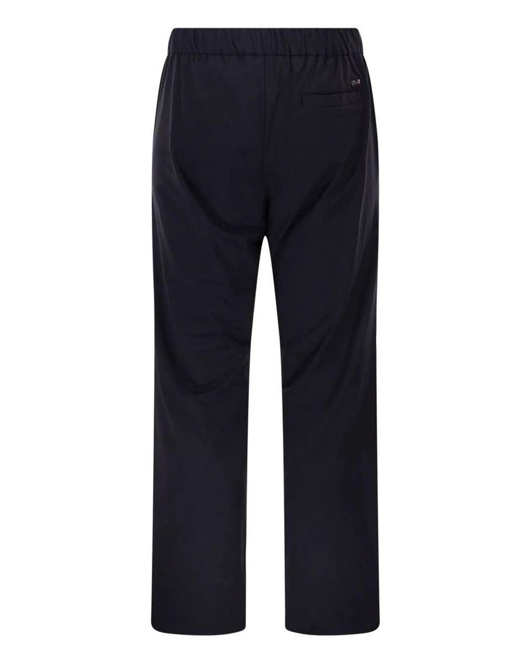 Herno Blue Stretch Techno-Nylon Jogger Trousers With Pleats for men