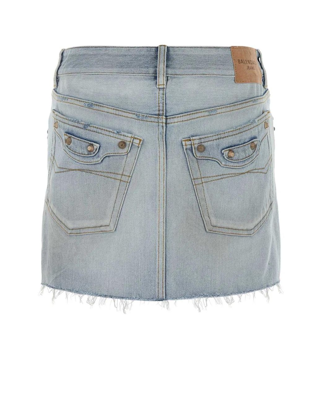 Balenciaga Blue Denim Mini Skirt