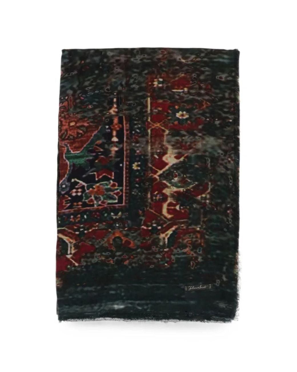Faliero Sarti Black New Carpet Print Stole