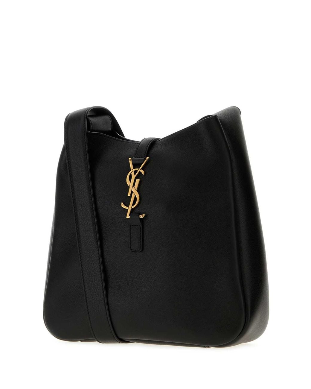 Saint Laurent Black Leather Crossbody Handbag, Five-To-Seven