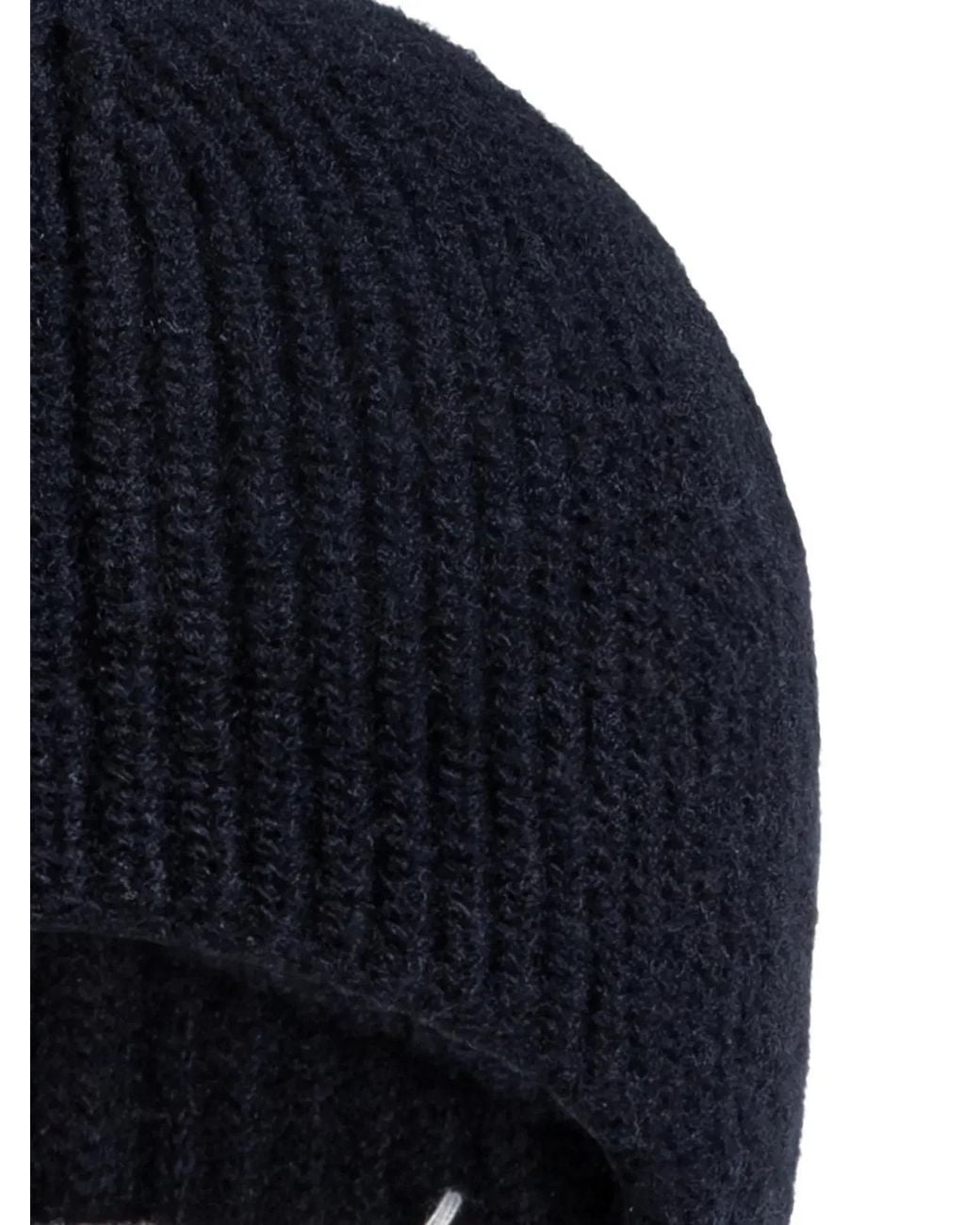 Maison Margiela Blue Ribbed-Knit Balaclava for men