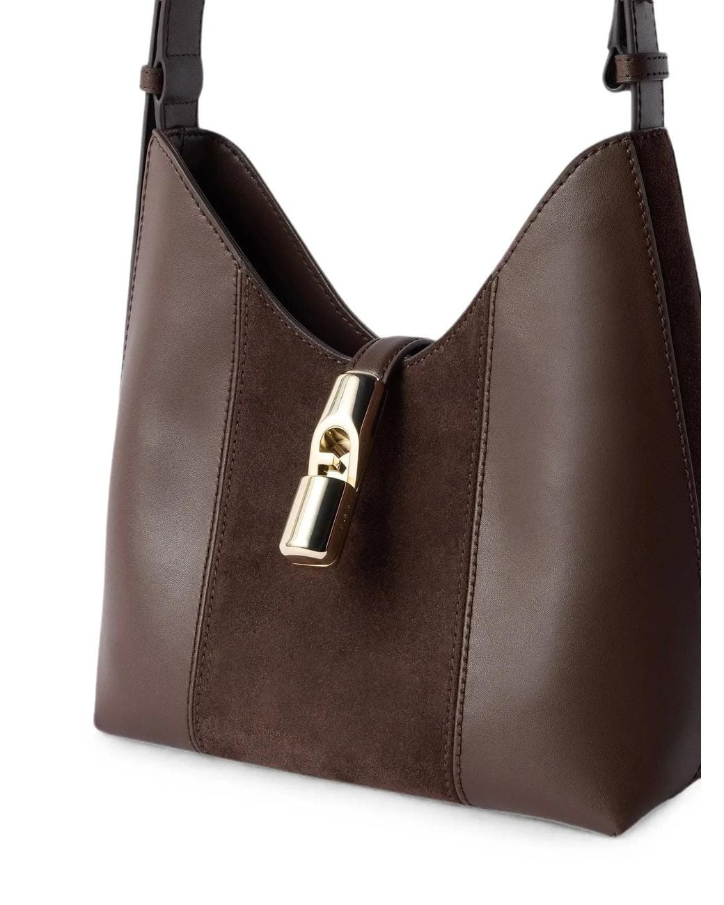 Furla Black Goccia S Hobo – Leather Shoulder Bag