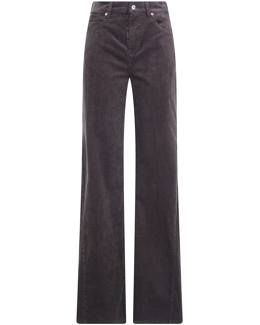 7 For All Mankind Blue Lotta Corduroy Coffee Bean With Side Panel