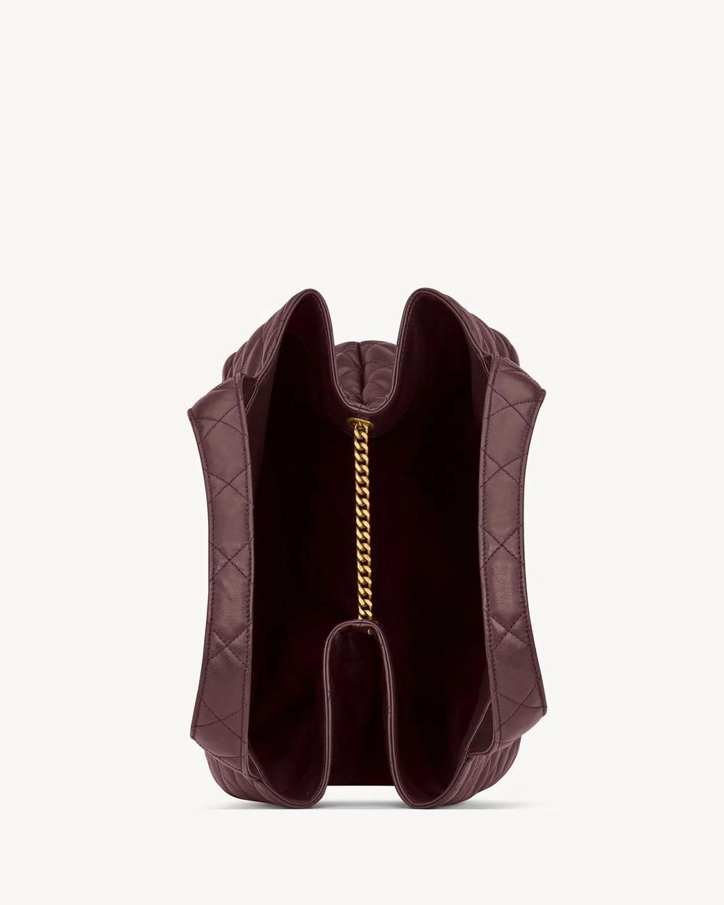 Saint Laurent Purple Icare Oversized Quilted Leather Shopping Bag