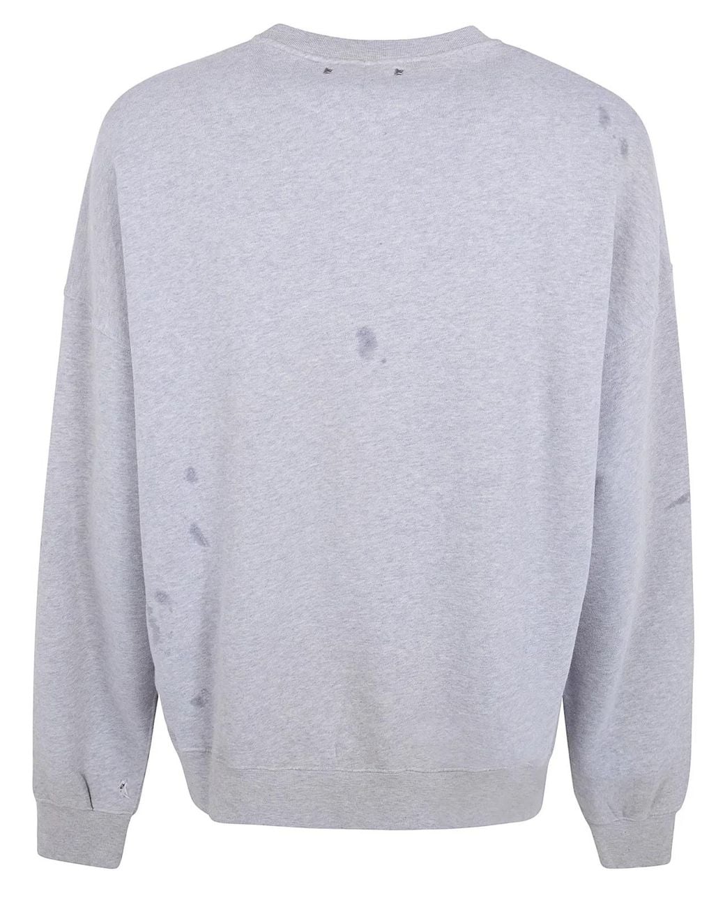 Golden Goose Deluxe Brand Gray Sweatshirt With College Logo Graphic for men
