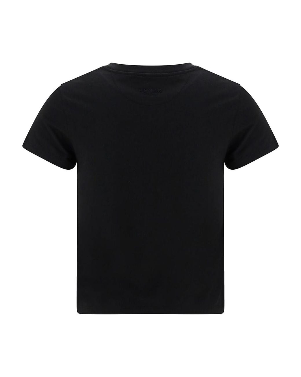 KENZO Black Cotton T-Shirt With The Embroidered “Wild Tiger”