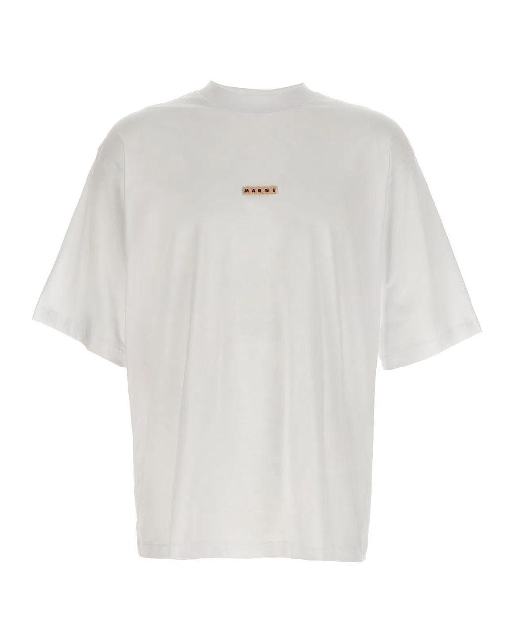 Marni White Logo Patch T-Shirt for men