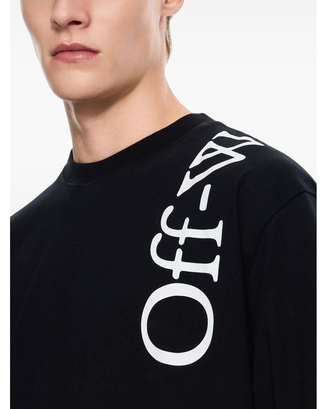 Off-White c/o Virgil Abloh Black Vertical Bookish Skate Cotton T-Shirt for men