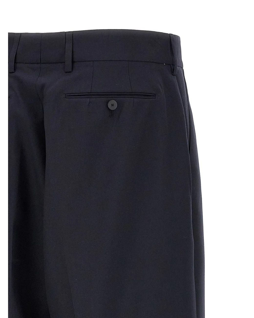 Cellar Door Blue Front Pleat Pants for men