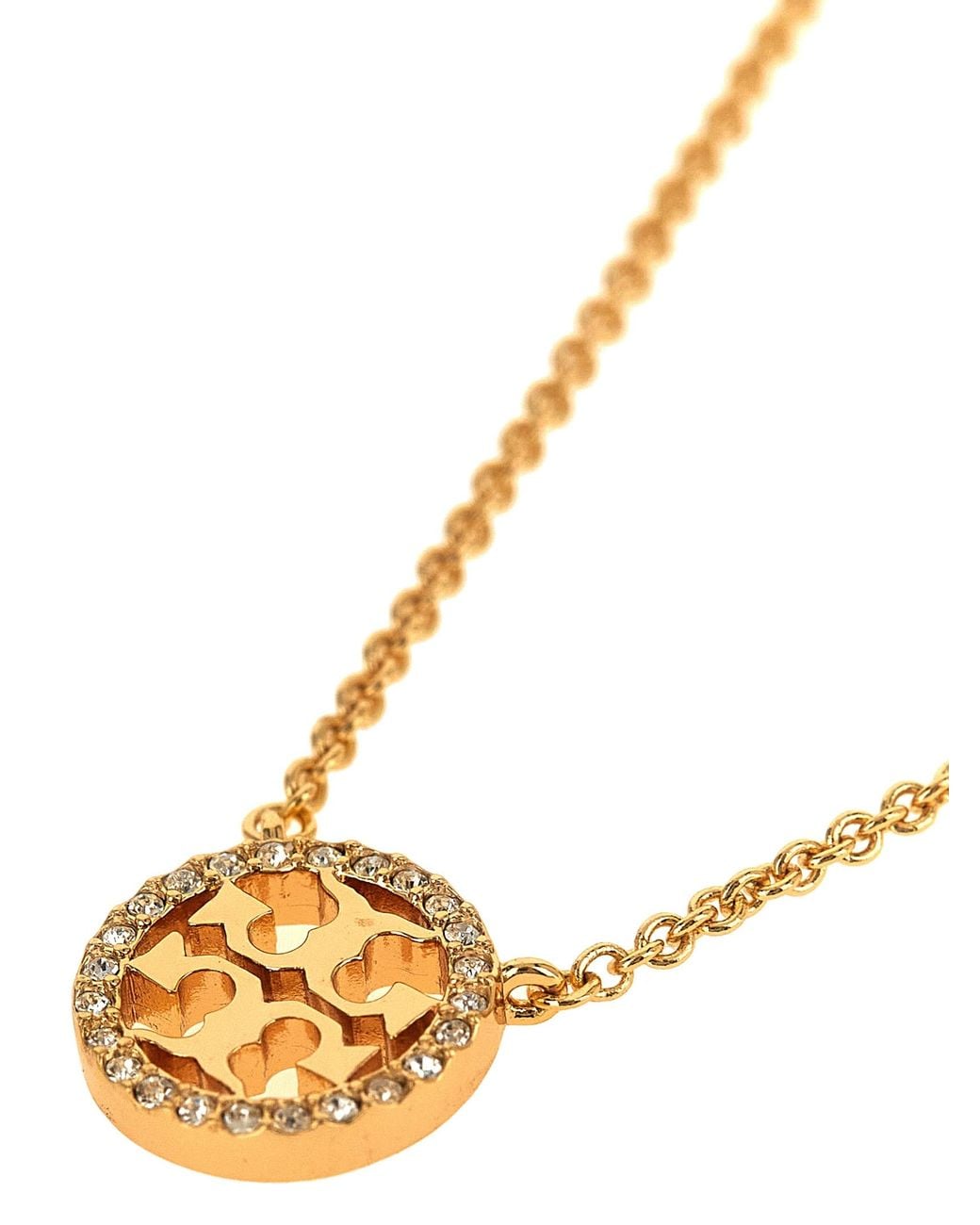 Tory Burch Metallic 'Miller Pavé' Necklace