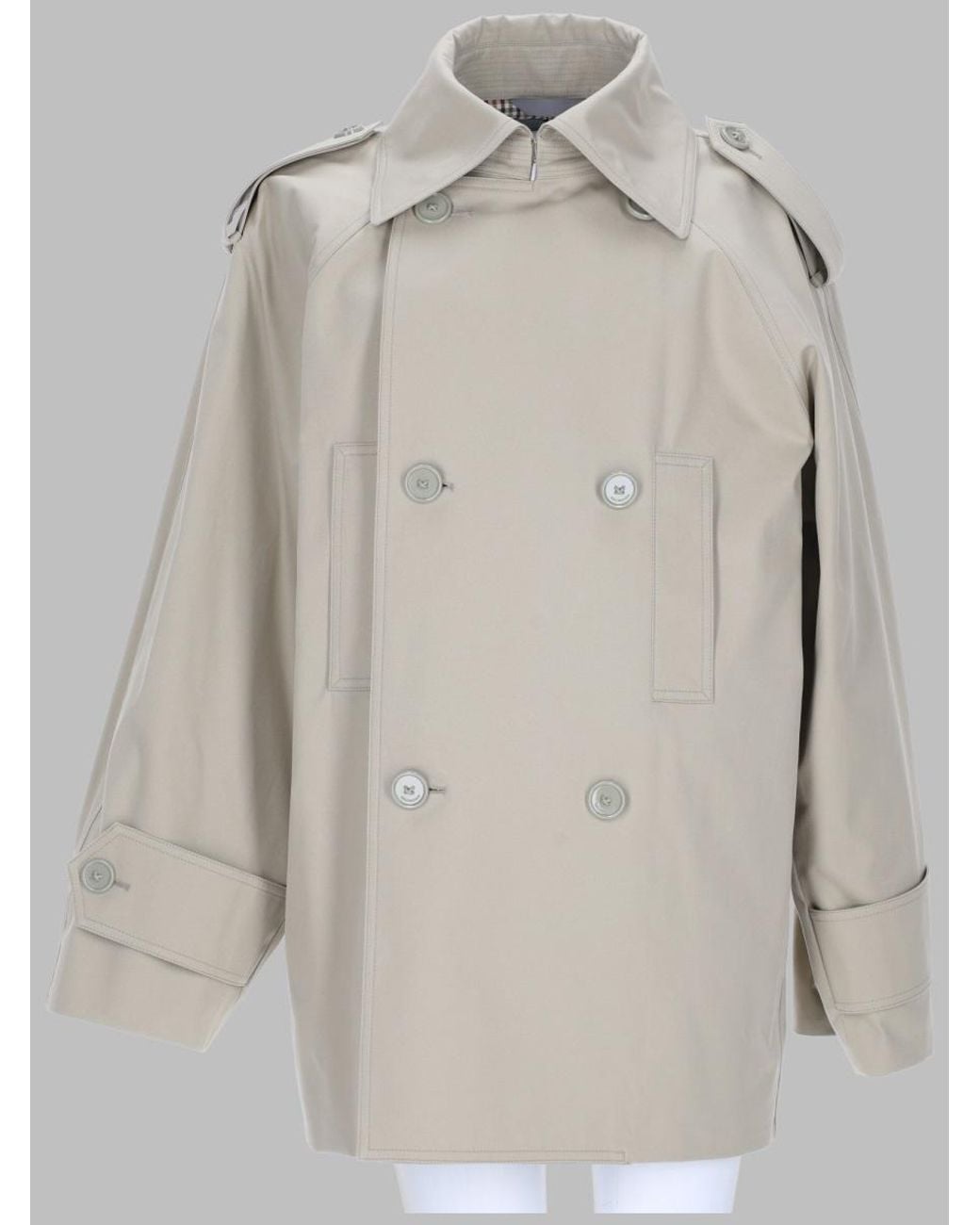 Balenciaga Gray Trench Doppiopetto