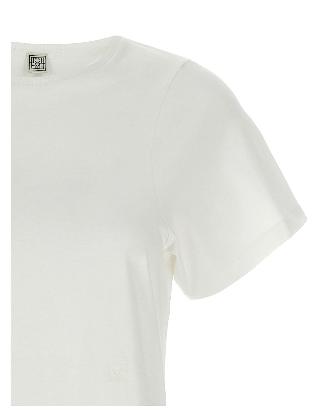 Totême  White 'Curved Seam' T-Shirt