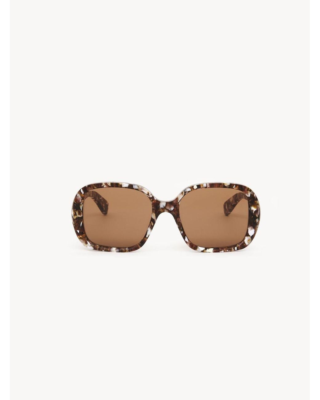 Chloé White Gayia Havana Crystal Sunglasses