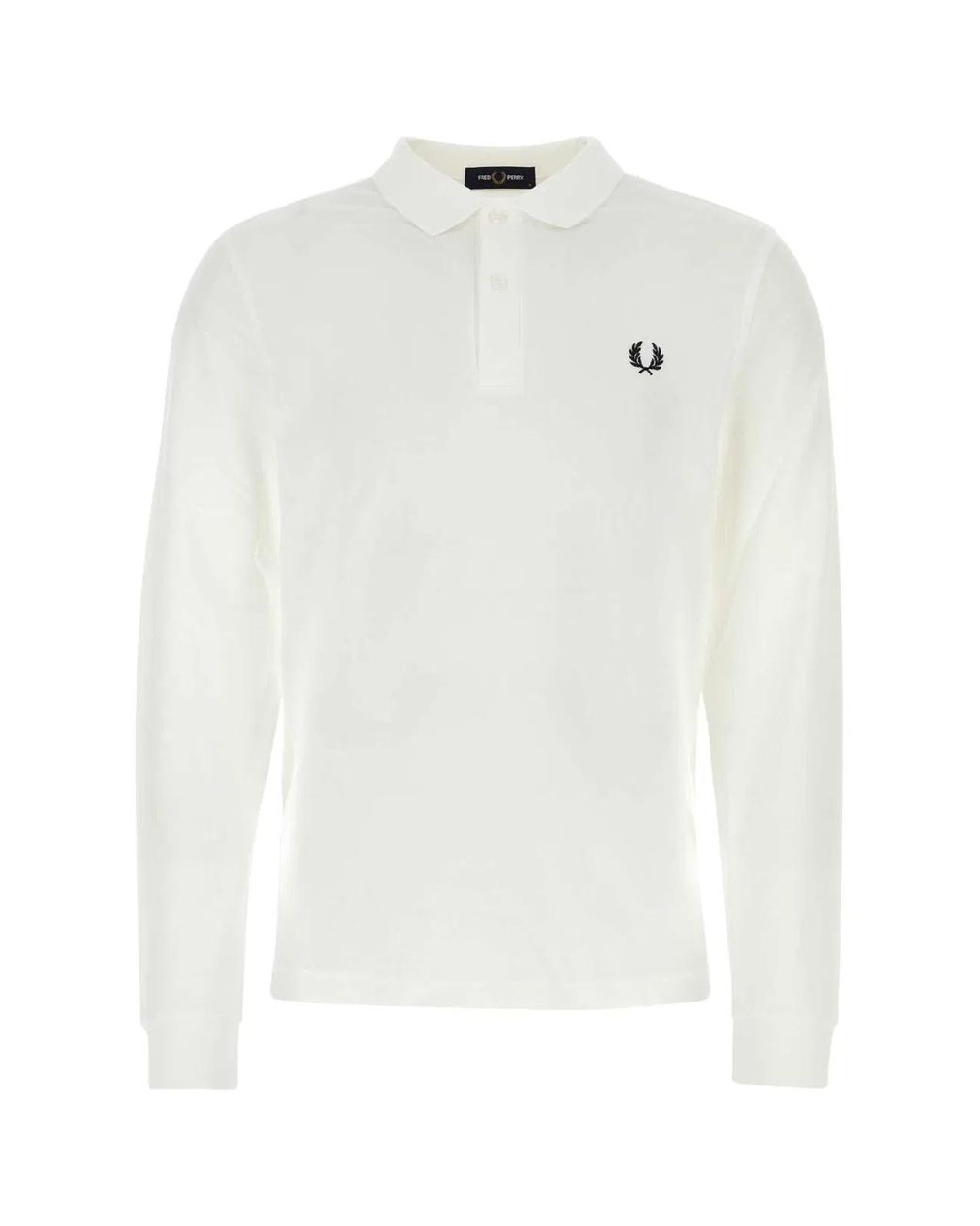 Fred Perry White Fp Long Sleeve Shirt for men