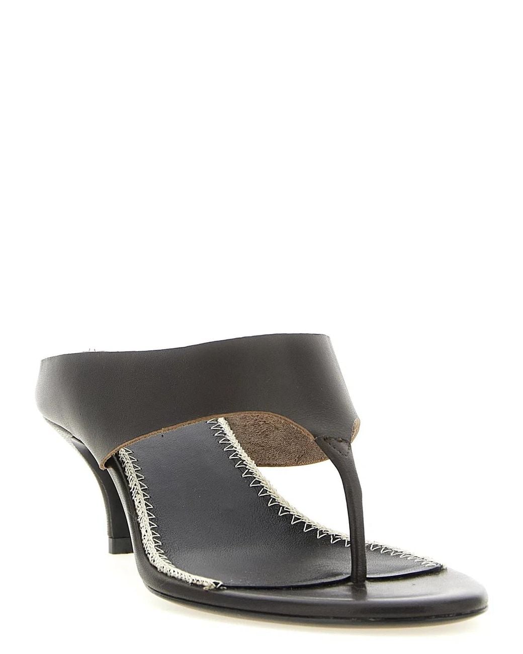 Magda Butrym Black Leather Sandals