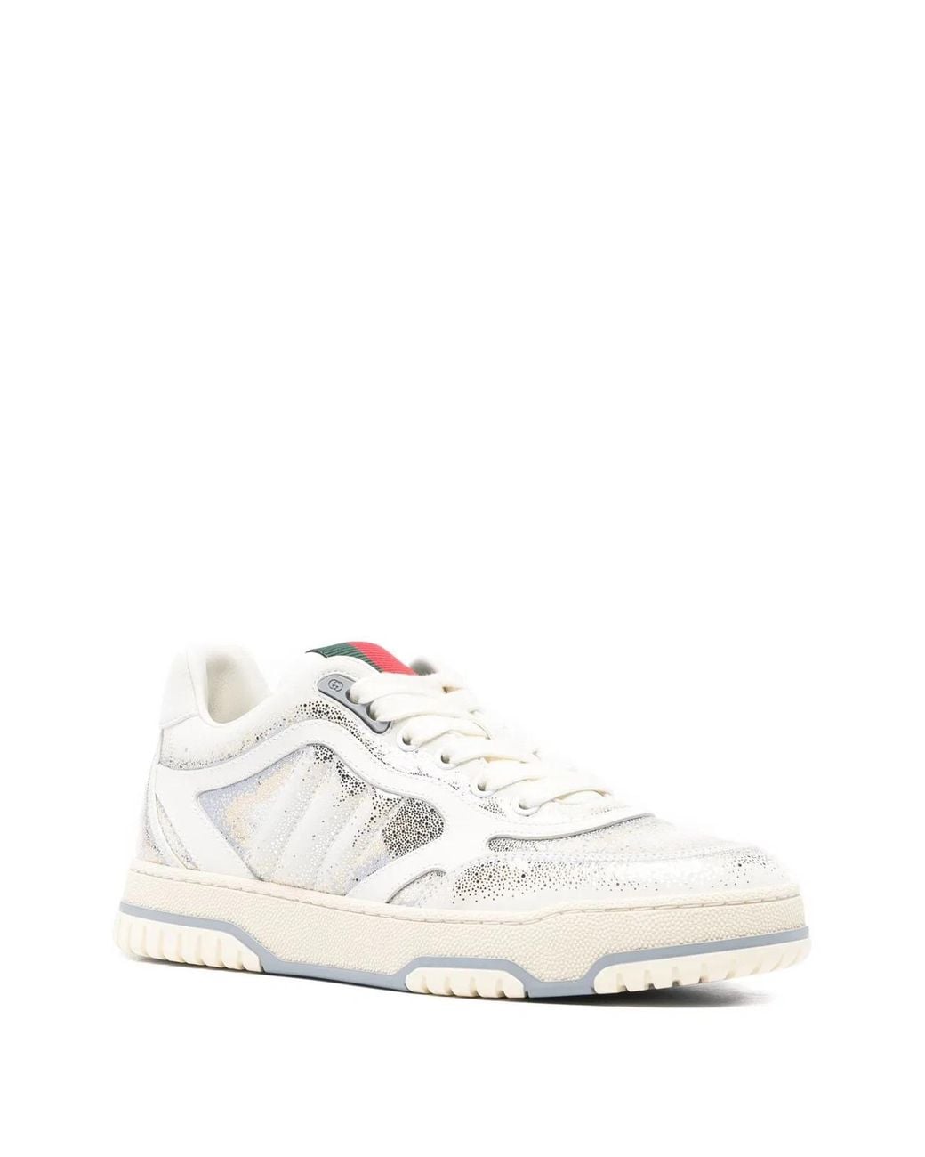 Gucci White Re-Web Glitter/ Gradient Sneakers