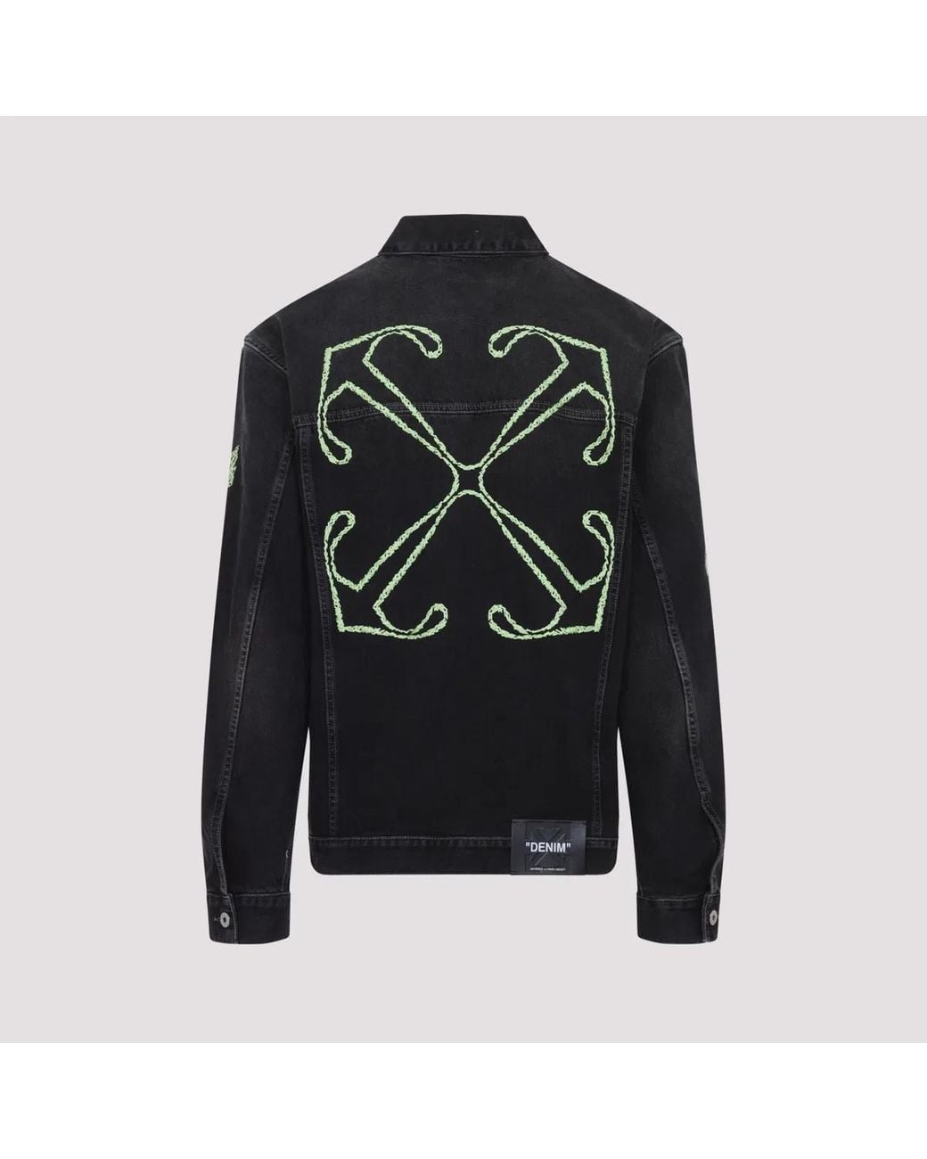 Off-White c/o Virgil Abloh Black Diag Arr Outl Den Skate Jacket for men