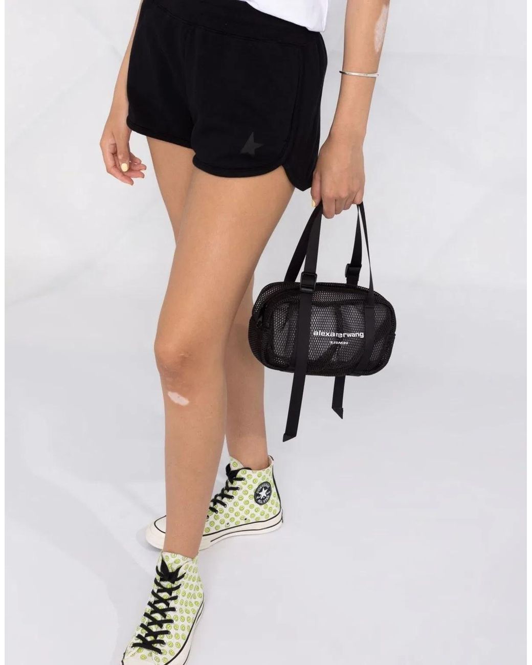 Golden Goose Deluxe Brand Black Diana Star Logo Shorts