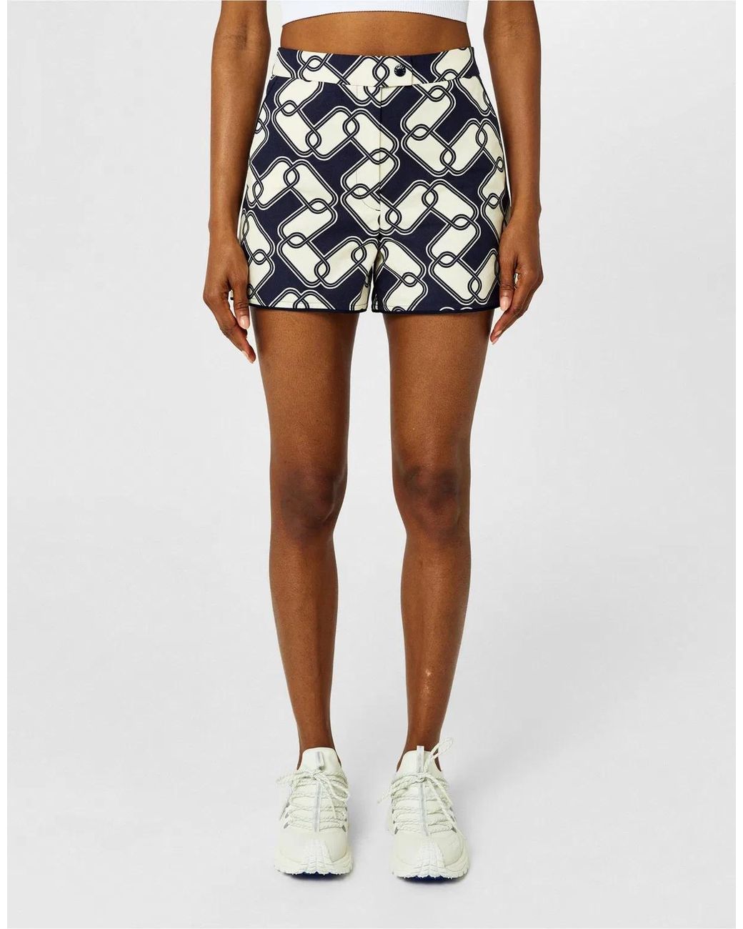 Moncler Blue Abstract Print Shorts