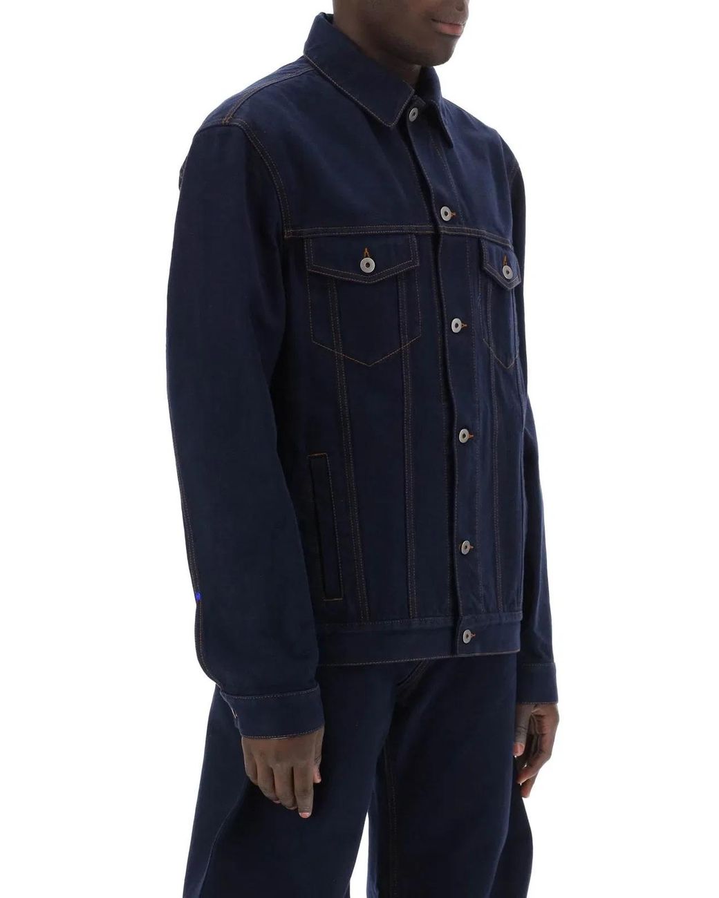 Burberry Blue Japanese Denim Jacket For /W for men