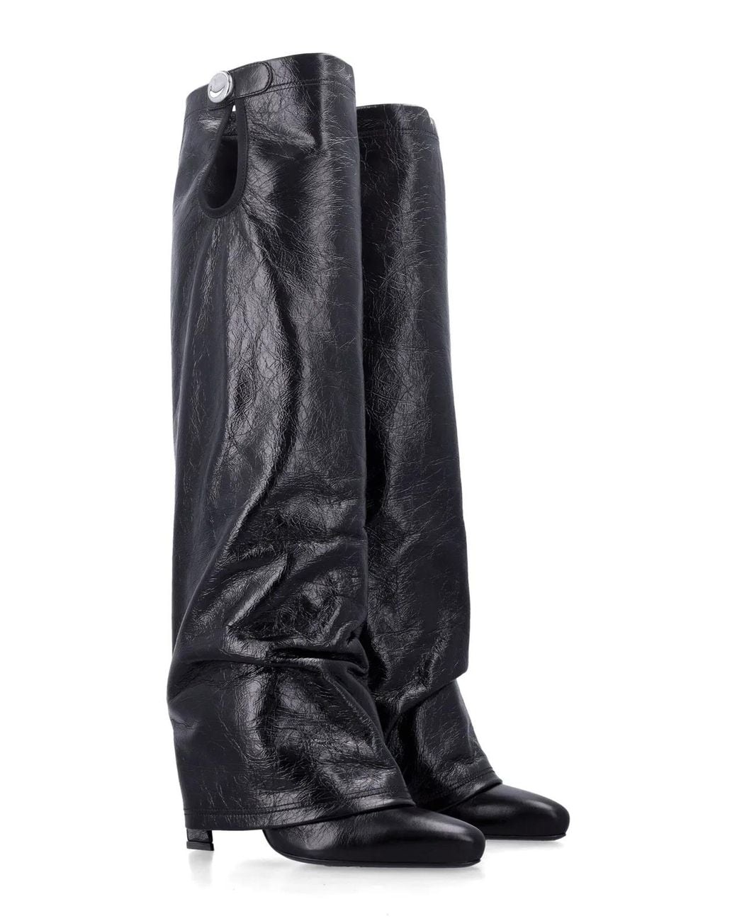 The Attico Black Leon Leather Boots
