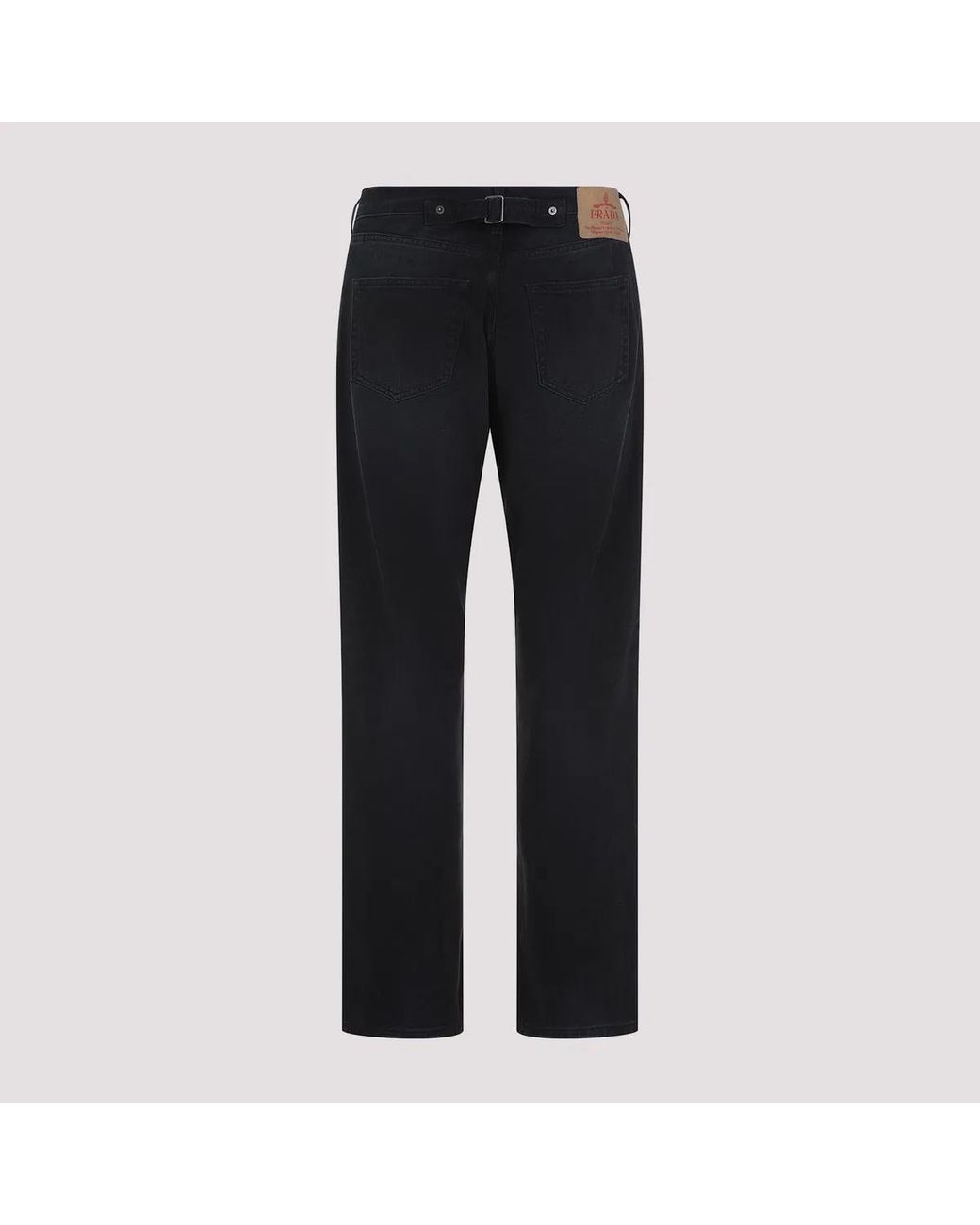 Prada Black Cotton Jeans for men