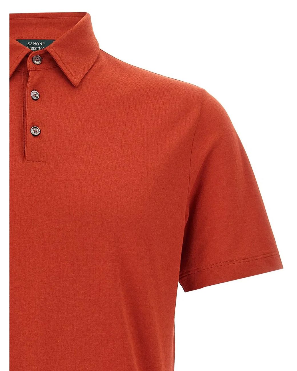 Zanone Red 'Ice Cotton' Polo Shirt for men