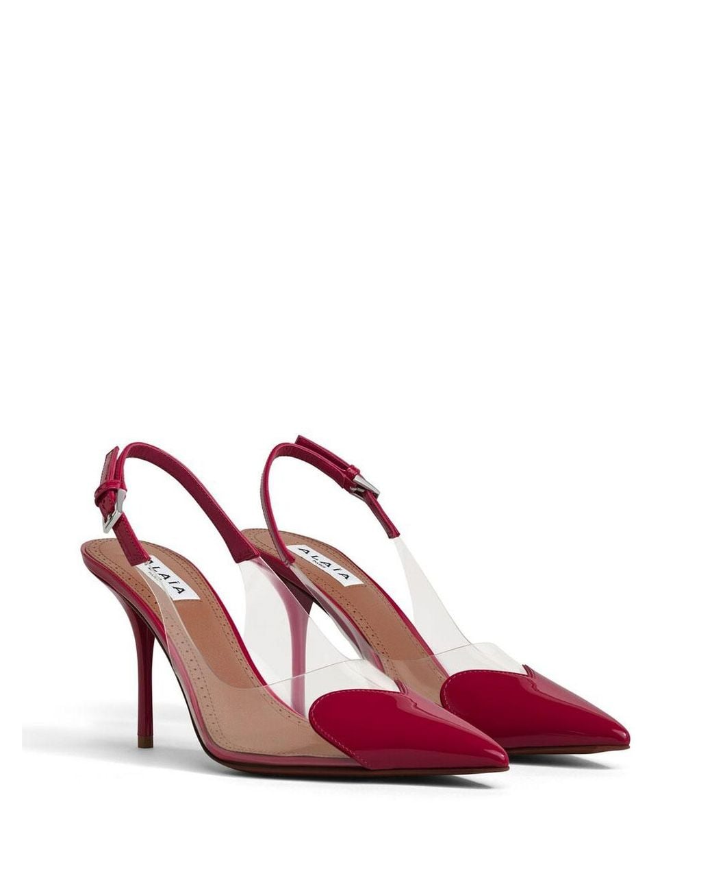 Alaïa Pink Alaia Two-Tone Pvc And Leather Pumps