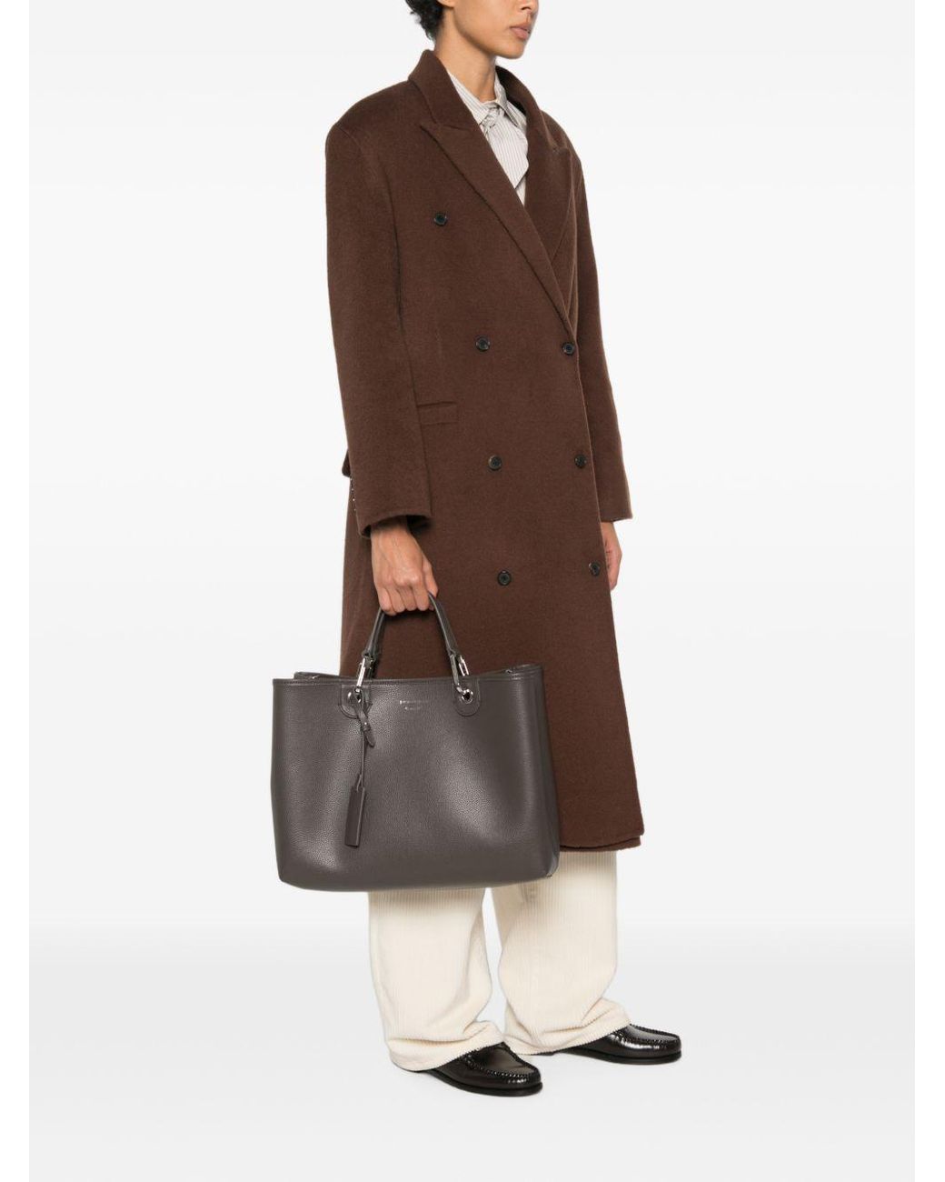 Emporio Armani Black Myea Medium Tote Bag