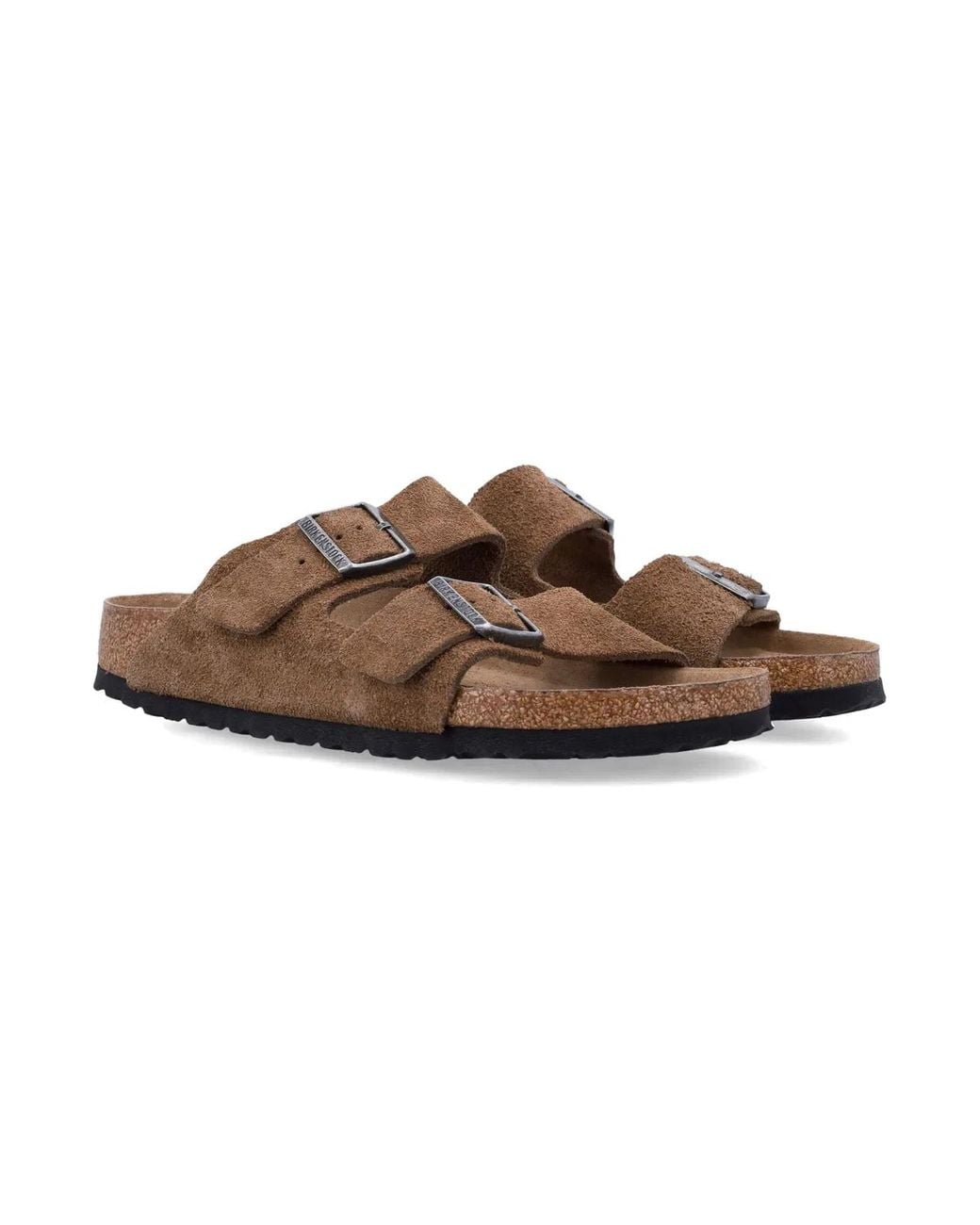 Birkenstock Brown Arizona Suede Flat Sandals for men