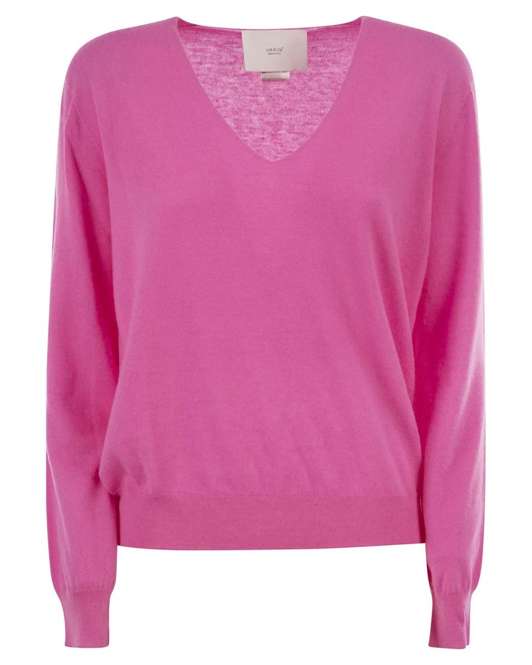 Vanisé Pink Cashmere V-Neck Jumper