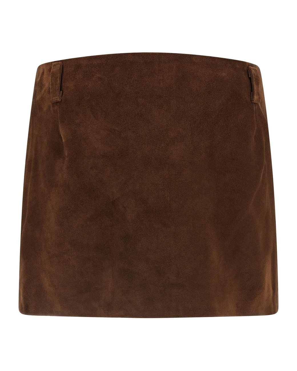 Marni Brown Leather Skirt